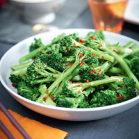 Tenderstem broccoli with soy dressing