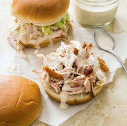 Tennessee pulled turkey sandwiches