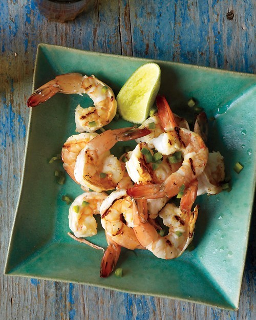 Tequila-grilled shrimp