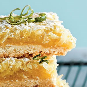 Tequila-lime-coconut macaroon bars