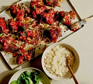 Teriyaki & lime-glazed chicken wings