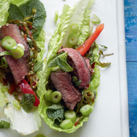 Teriyaki beef roll-ups 