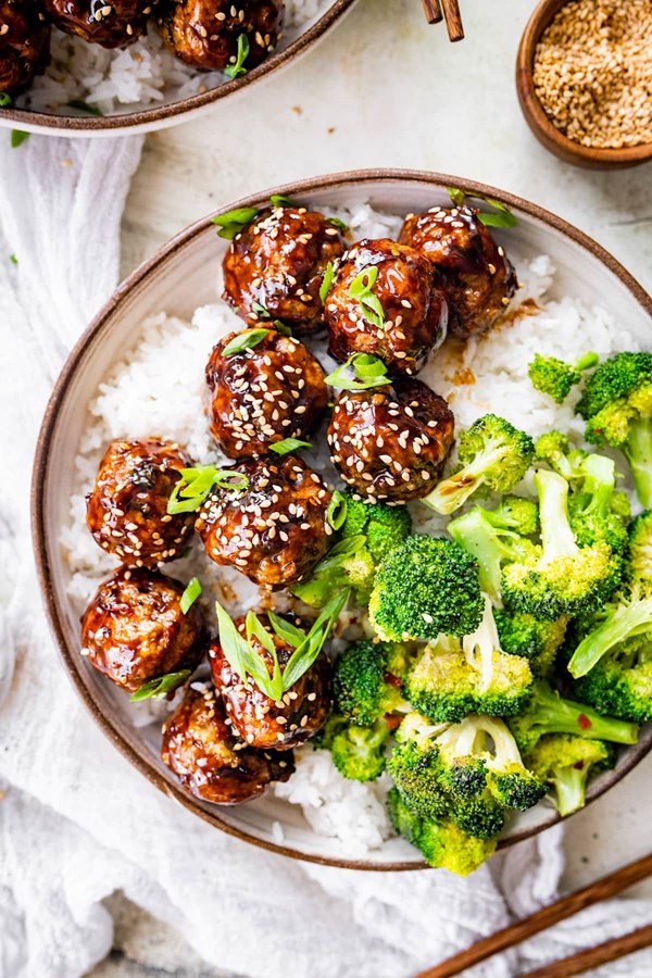 Teriyaki chicken meatballs