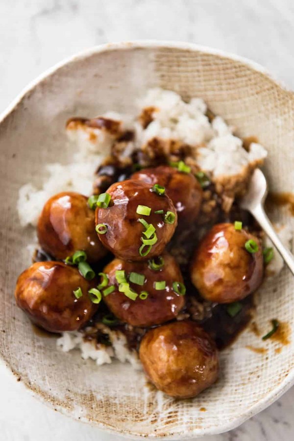 Teriyaki chicken meatballs