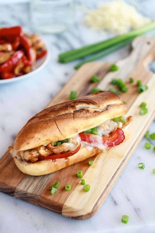 Teriyaki chicken sub sandwiches