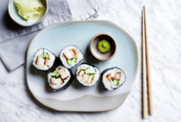 Teriyaki chicken sushi rolls