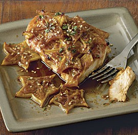 Teriyaki chicken with starfruit