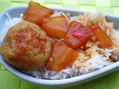 Teriyaki pineapple chicken meatballs