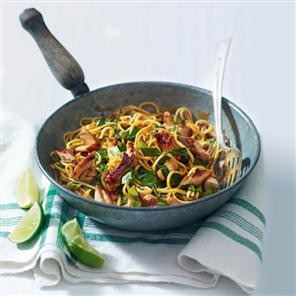 Teriyaki salmon noodles
