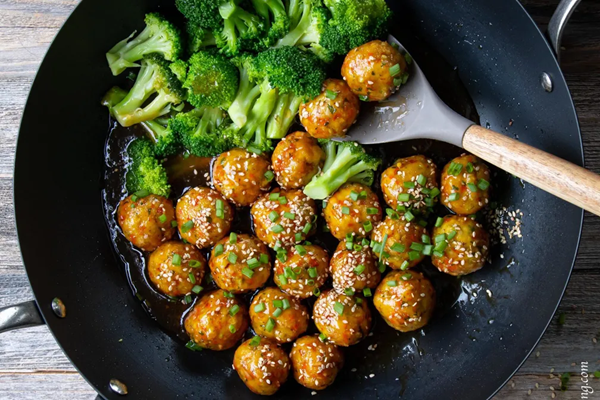 Teriyaki tofu balls