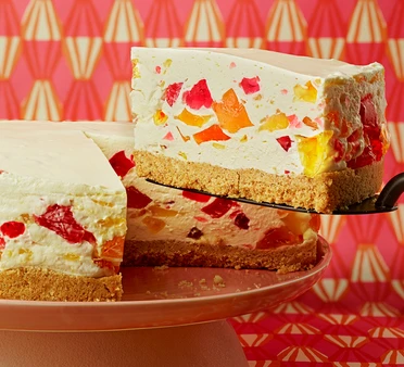 Terrazzo jelly cheesecake