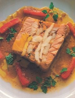 Terrine of seafood with pastis fumet
