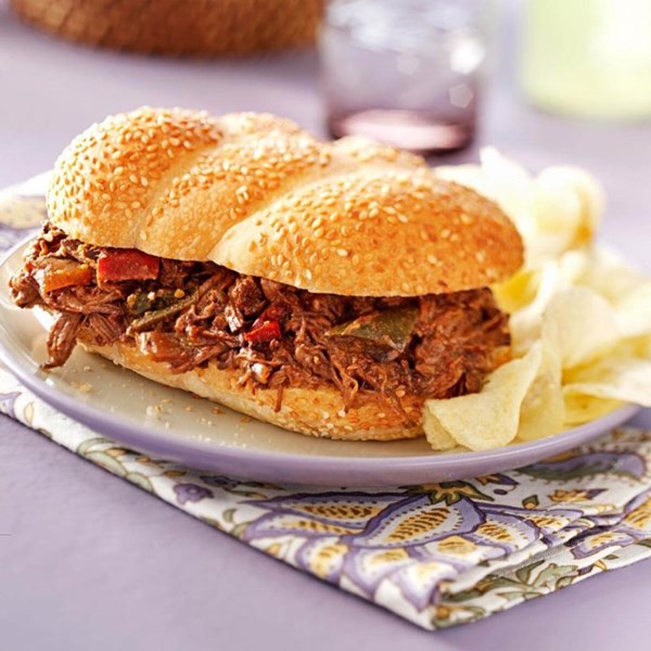Tex-Mex beef sandwiches