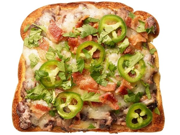 Tex-Mex black bean toast