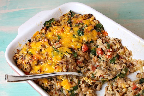 Tex Mex black eyed pea casserole