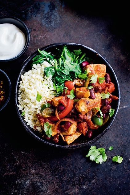 Tex-Mex chicken and bean bowls