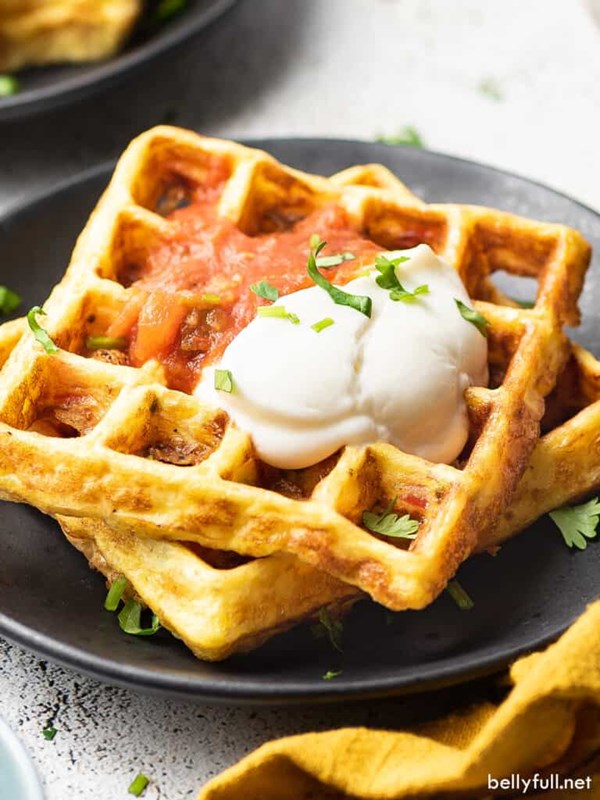 Tex-Mex migas waffles