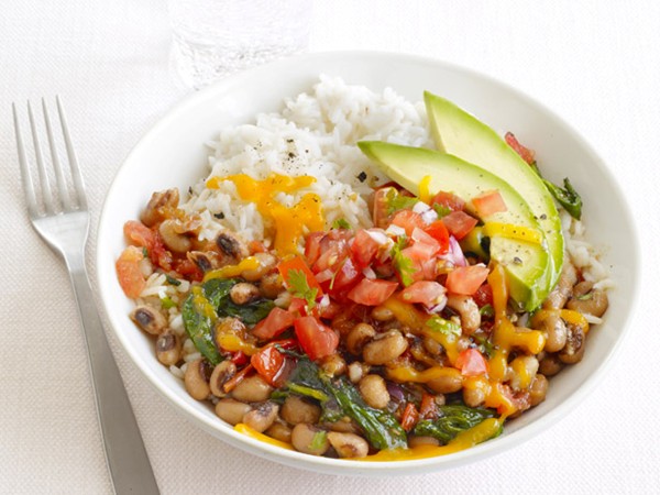 Tex-Mex rice and black-eyed peas