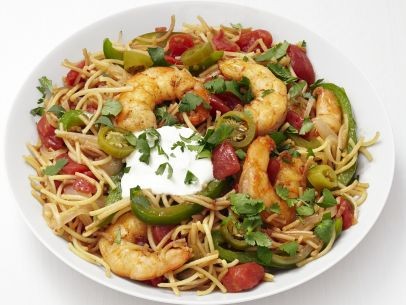 Tex-Mex shrimp and noodles