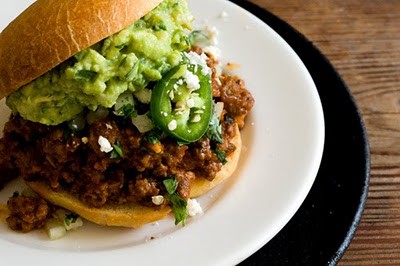 Tex-mex sloppy joe sandwich