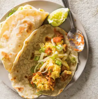 Texas breakfast tacos with potato