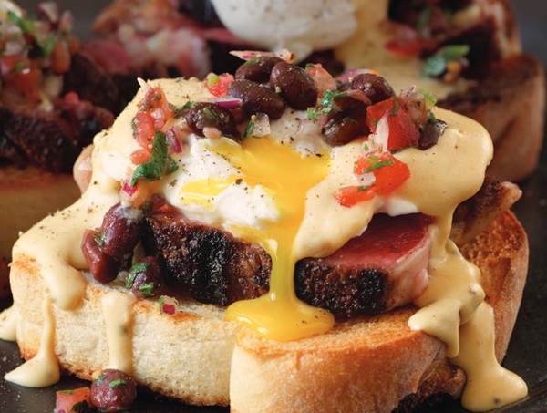 Texas eggs Benedict