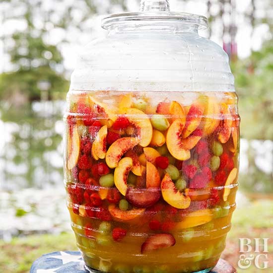 Texas peach sangria