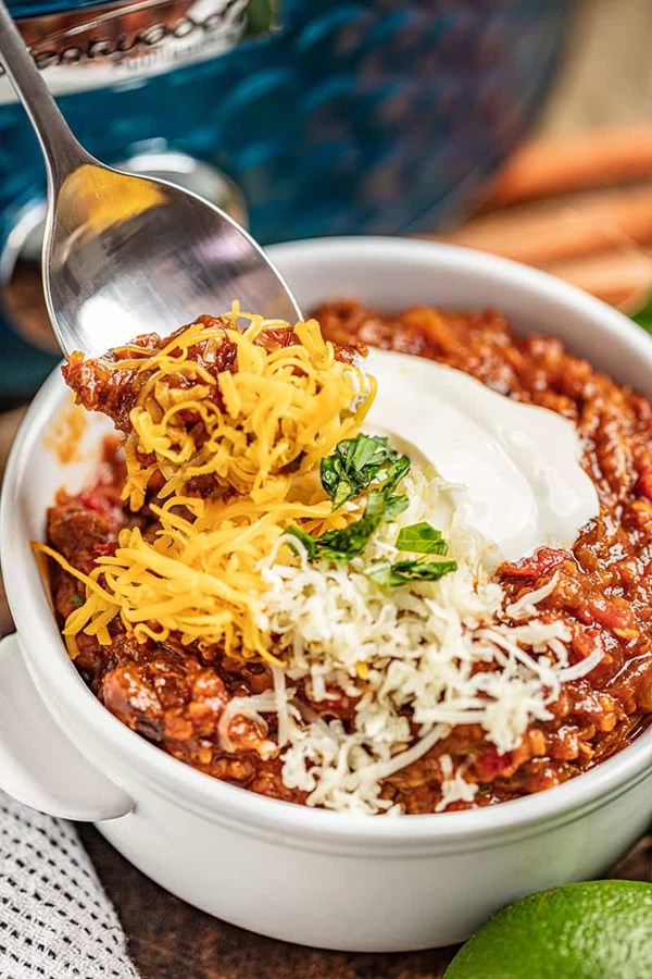 Texas-style beef chili