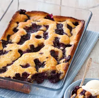 Texas-style blueberry cobbler