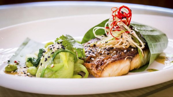 Thai baked sea bass with fragrant rice