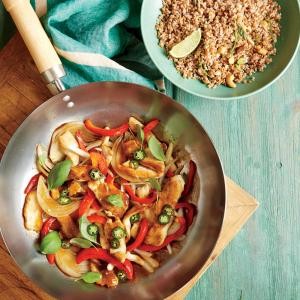 Thai basil chicken stir-fry