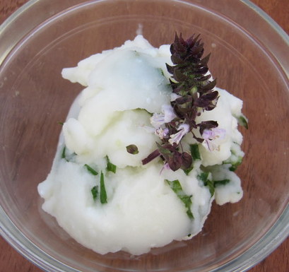 Thai basil, coconut and lime sorbet
