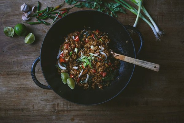 Thai basil fried rice with tofu