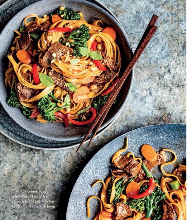Thai basil noodles with beef