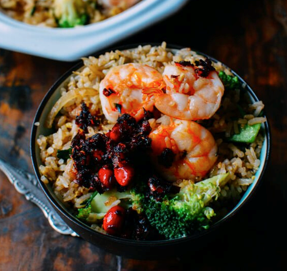Thai basil shrimp fried rice