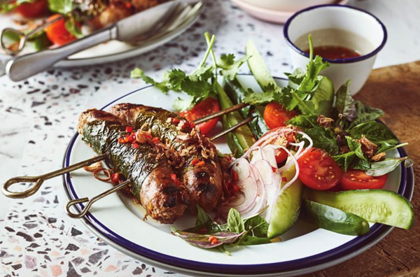 Thai beef sausage salad