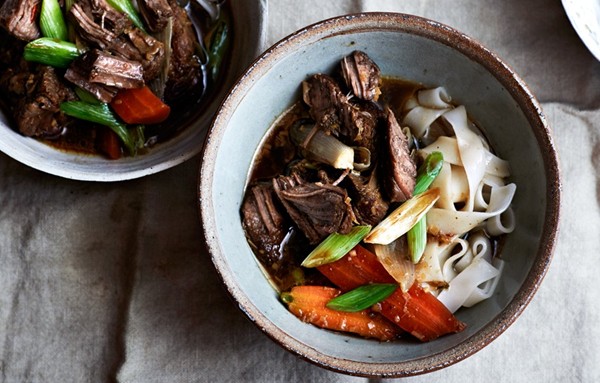 Thai beef stew with lemongrass and noodles