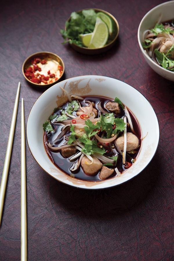 Thai boat noodle soup
