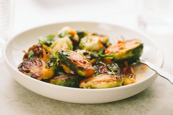 Thai braised Brussels sprouts