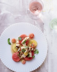 Thai chicken and watermelon salad