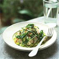 Thai chicken, basil and cucumber salad