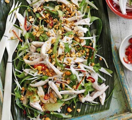 Thai chicken, cucumber and coconut salad
