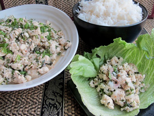 Thai chicken larb