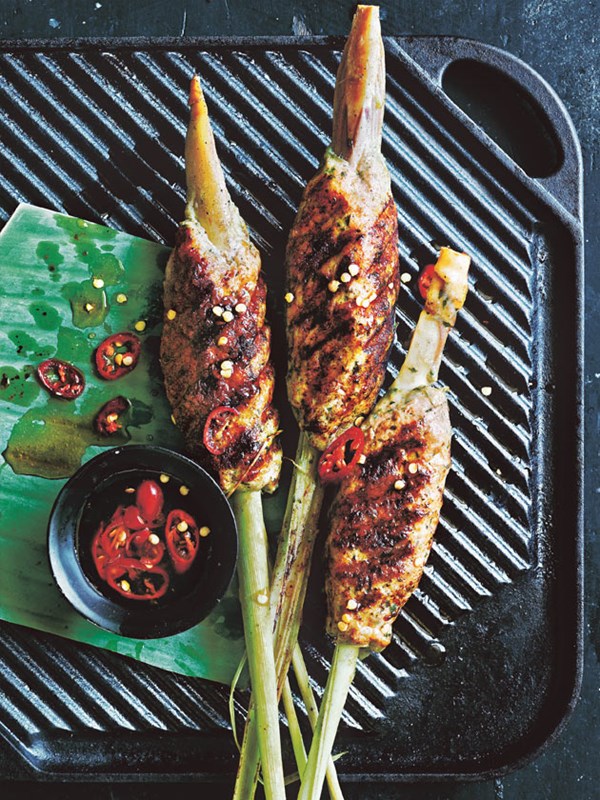 Thai chicken lemongrass skewers