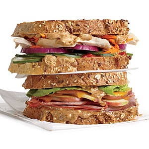 Thai chicken peanut crunch sandwich