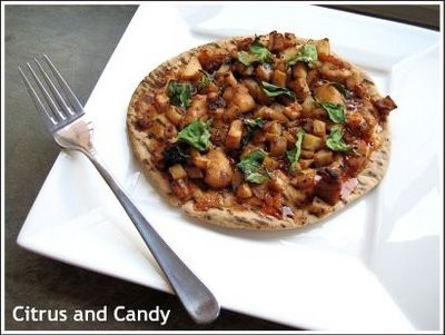 Thai chicken ‘pizzas’