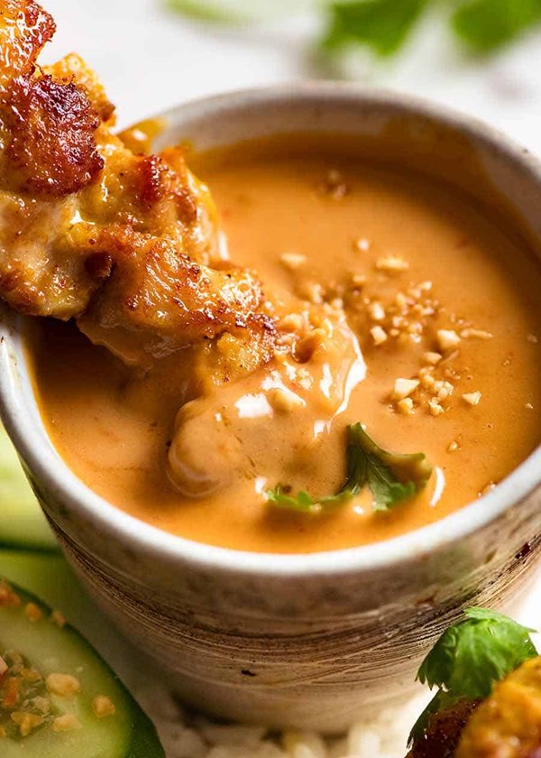 Thai chicken satay with peanut sauce