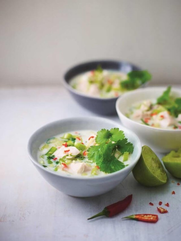 Thai chicken soup with coconut milk & ginger