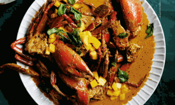 Thai chilli and mango mud crab