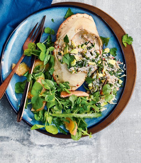 Thai chilli dressed crab with grapefruit salad